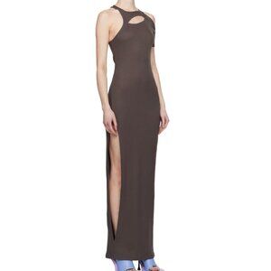 Eckhaus Latta Gray Slit Maxi Dress SSENSE Revolve Cotton Size S $465 Luxury